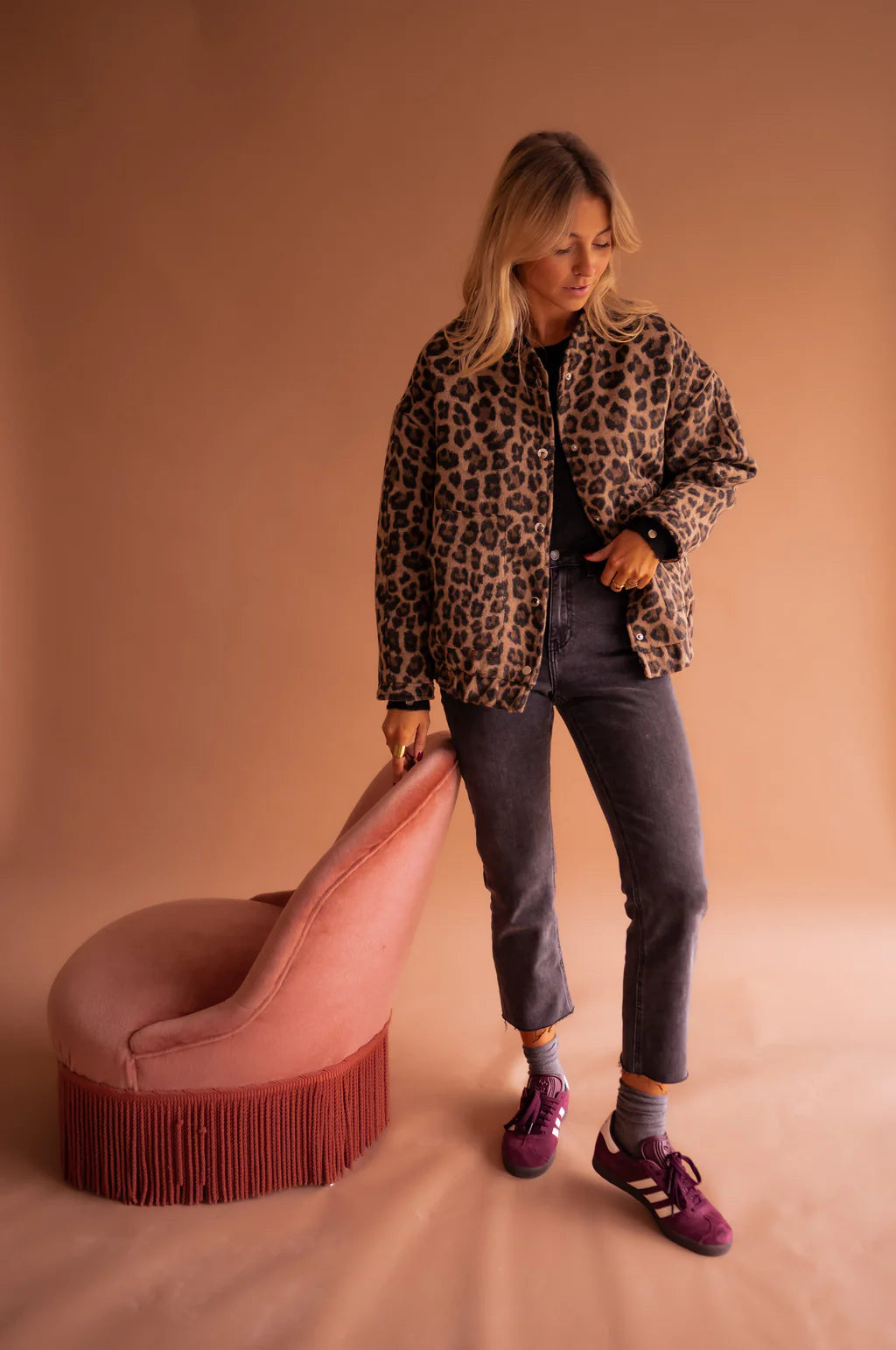 Alejandra | Chaqueta con estampado de leopardo