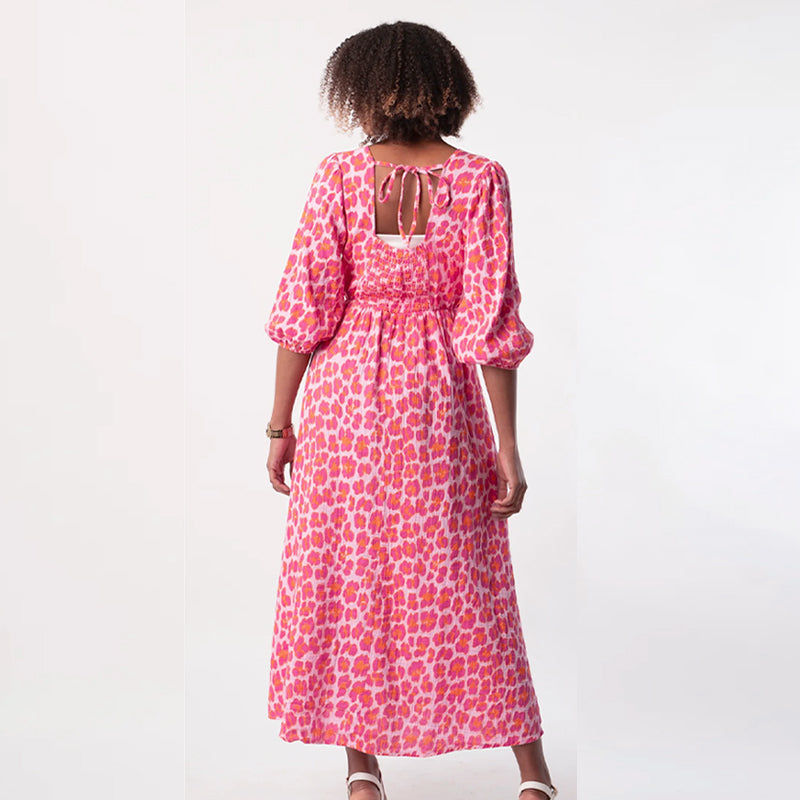 Sara - ✨🔥Vestido con cuello en V y estampado para mujer✨🔥