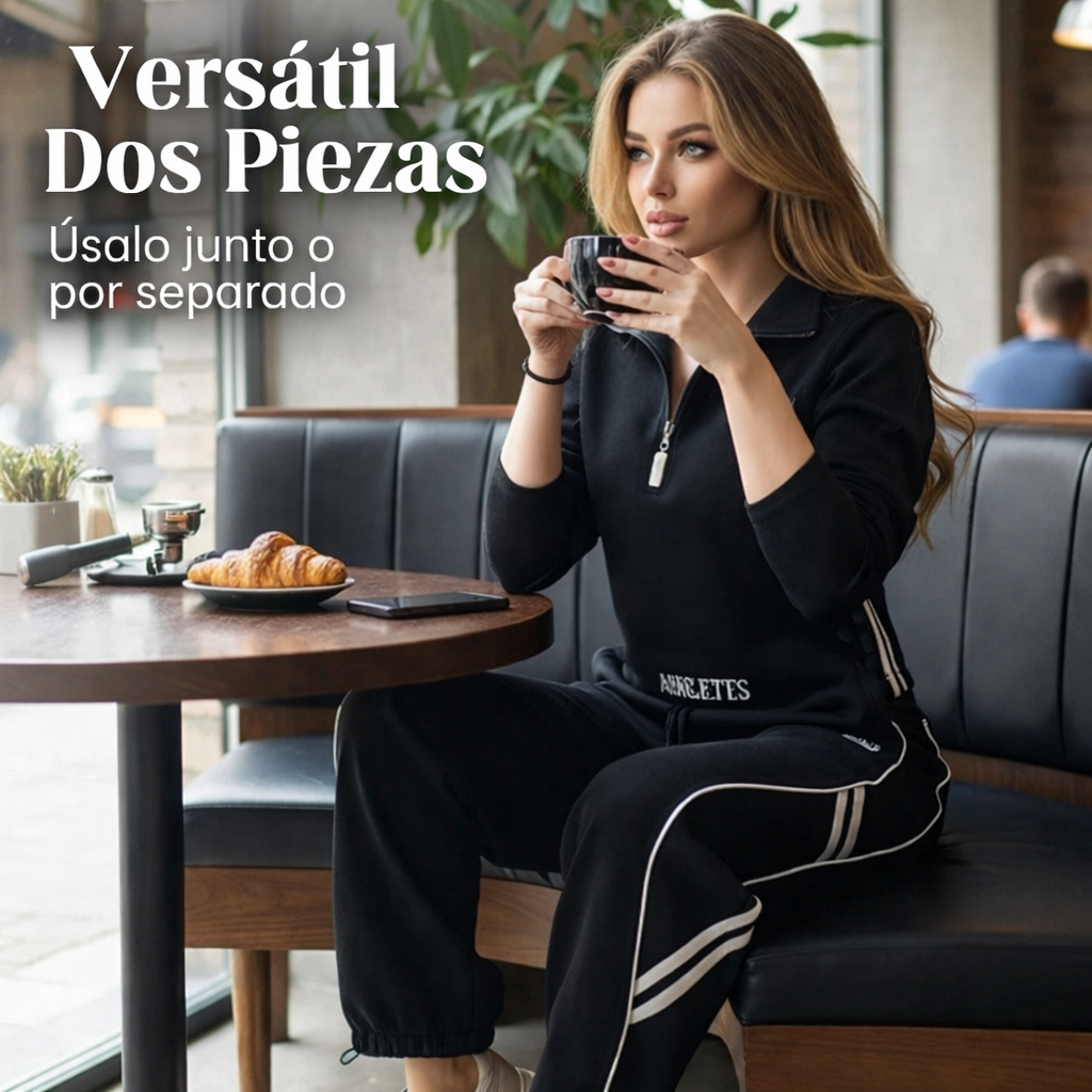 Trinidad - Conjunto Deportivo Casual para Damas con Media Cremallera – Cómodo, Deportivo y Estiloso