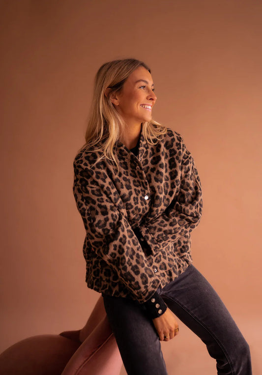 Alejandra | Chaqueta con estampado de leopardo