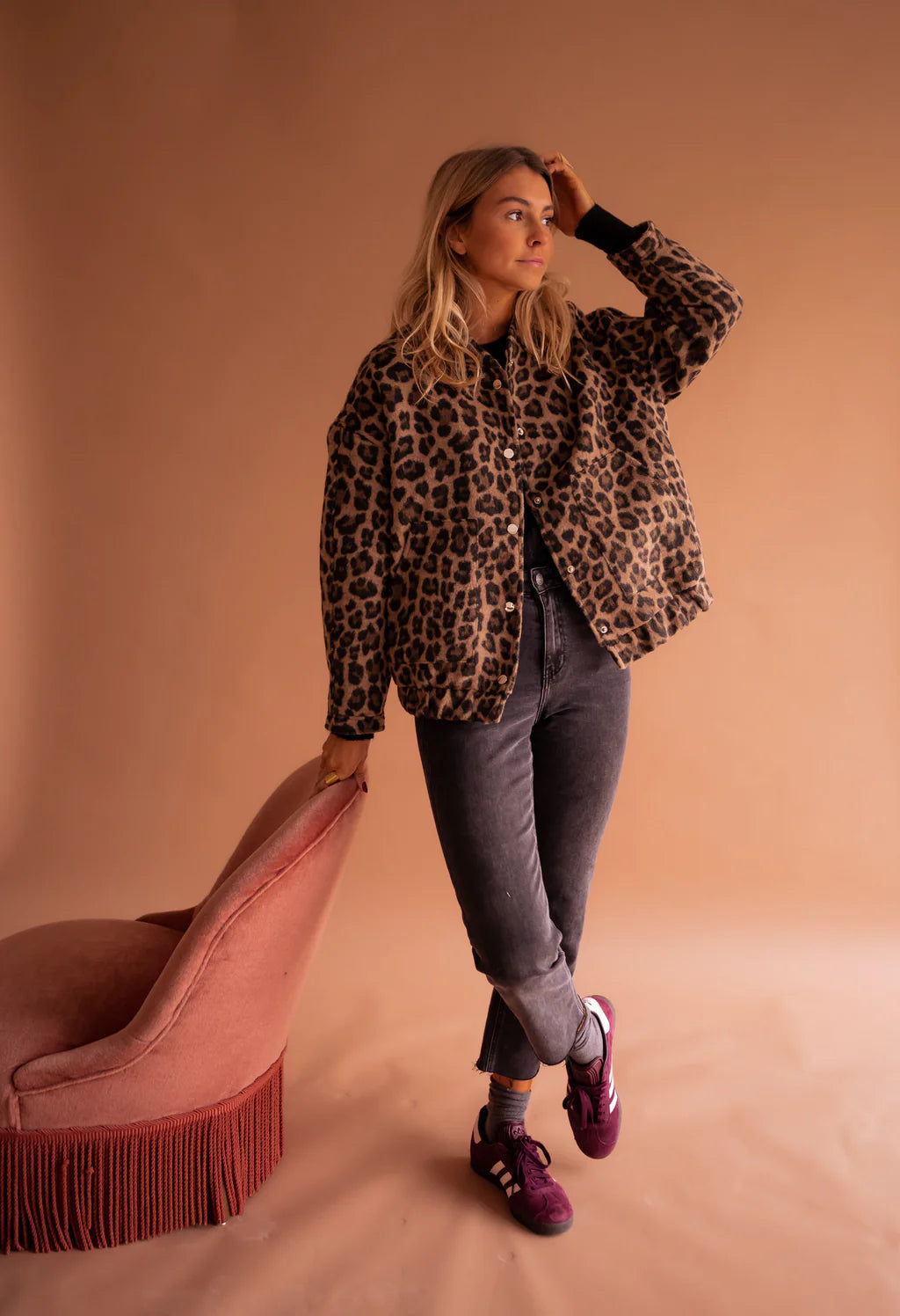 Alejandra | Chaqueta con estampado de leopardo