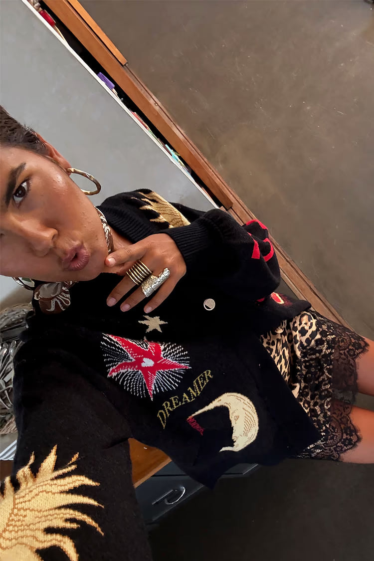 Lara / Cárdigan místico camello