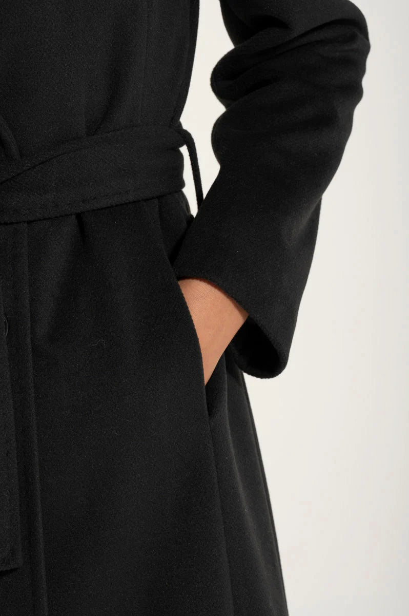 Martina - Abrigo de lana negro