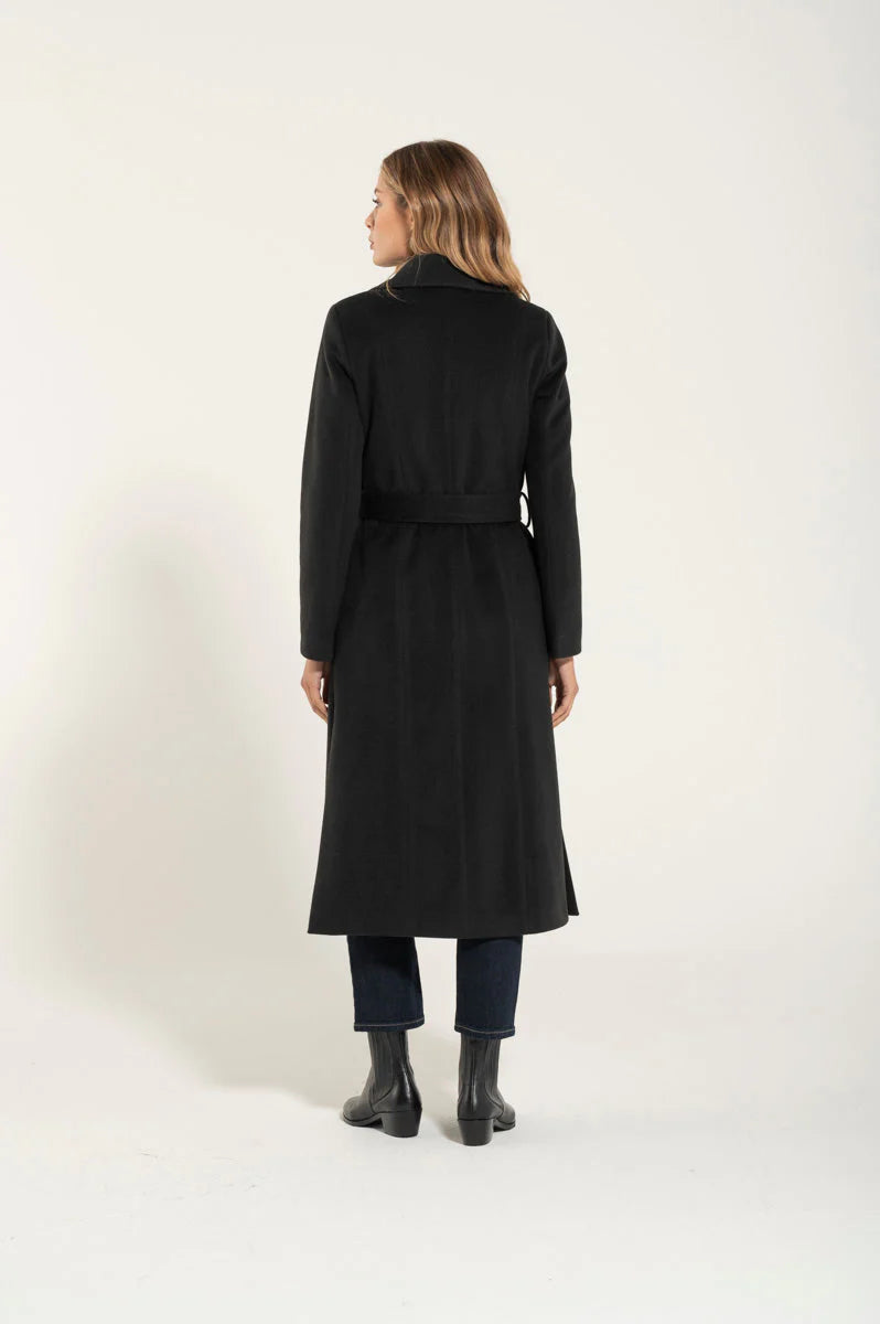 Martina - Abrigo de lana negro