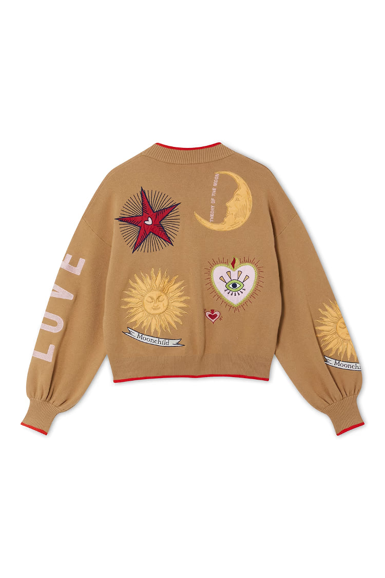 Lara / Cárdigan místico camello