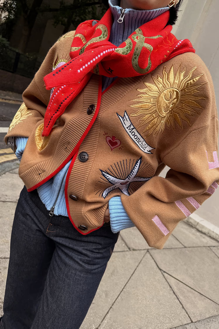 Lara / Cárdigan místico camello