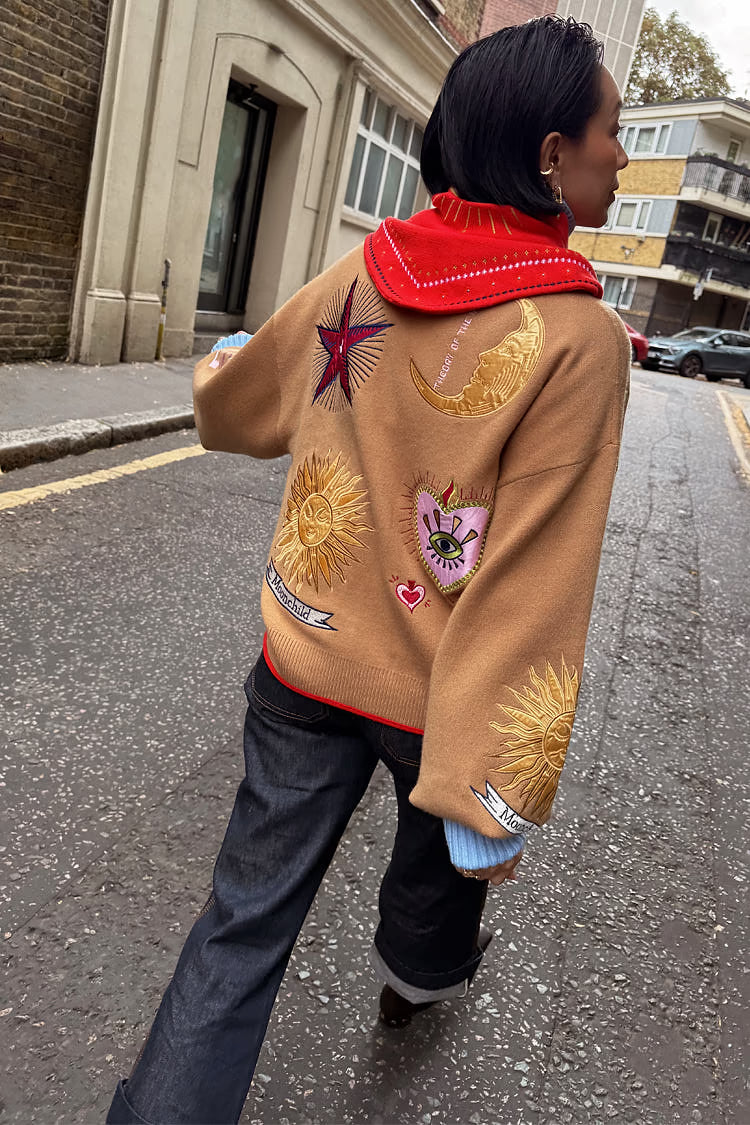 Lara / Cárdigan místico camello