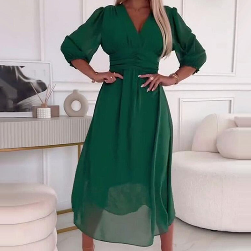 Marina - ✨💖Vestidos ligeros de gasa con escote en V para mujer