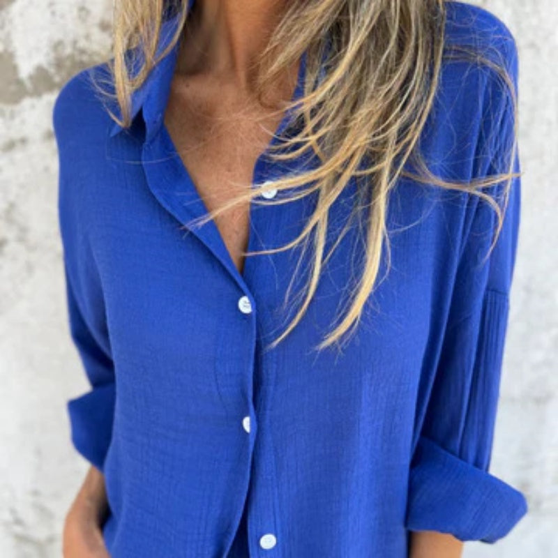 Diana - Conjunto de dos piezas con camisa de manga larga y pantalones cortos