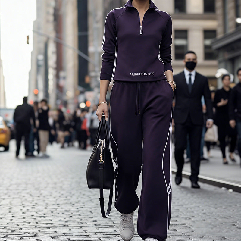 Trinidad - Conjunto Deportivo Casual para Damas con Media Cremallera – Cómodo, Deportivo y Estiloso